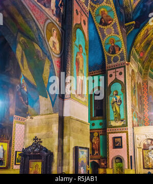 Tiflis, Georgien - 26.Oktober 2018: die Innere des Sioni Kathedrale von 1352 in Tiflis, Georgien. Stockfoto