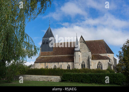 Kirche in Polisot ein kleines Dorf in der Aube Champagne Frankreich Stockfoto