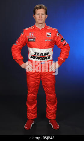 Ryan Briscoe von Australien beteiligt sich an der Indy Racing League Media Day bei Homestead-Miami Speedway in Homestead, Florida am 24. Februar 2009. Stockfoto