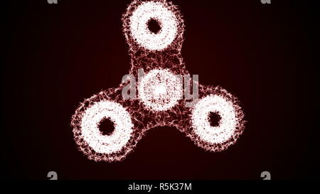 Plexus Spinner zappeln. Technologie Hintergrund Stockfoto