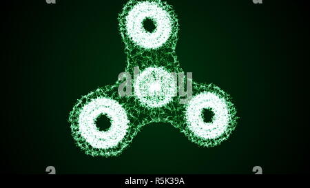 Plexus Spinner zappeln. Technologie Hintergrund Stockfoto