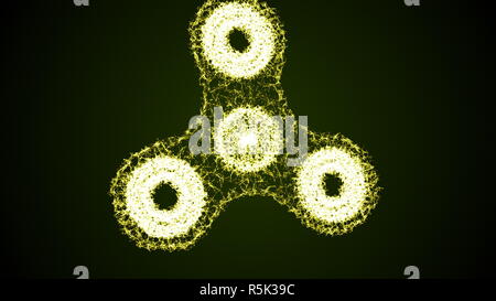 Plexus Spinner zappeln. Technologie Hintergrund Stockfoto