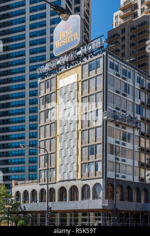 Best Western Grant Park Hotel mit Blick auf den Park Stockfoto