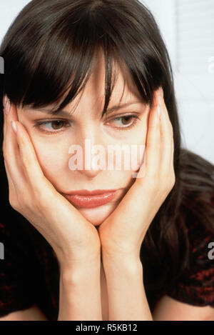 Deprimiert junge Frau, USA Stockfoto