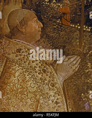 EL PAPA ALEJANDRO VI Borgia (1431-1503) - FUE PAPA DE 1492 A 1503 - RENACIMIENTO ITALIANO. Autor: PINTURICCHIO. Lage: MUSEOS VATICANOS - APARTAMENTOS BORGIA. VATICANO. Stockfoto