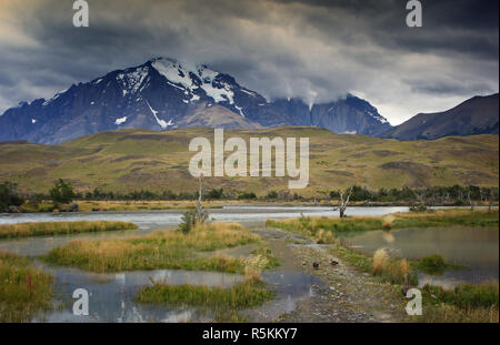 Landschaft im Torres del Paine Nationalpark, Chile, SÃ¼damerika Stockfoto