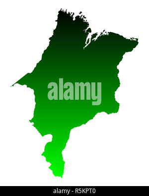 Karte von Maranhão Stockfoto