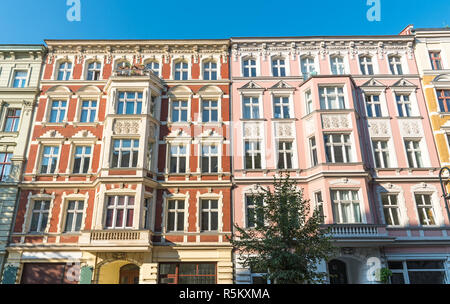 Alte Gebäude in Prenzlauer Berg in Berlin gesehen renoviert Stockfoto