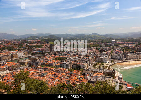 Luftaufnahme von San Sebastian, Spanien Stockfoto