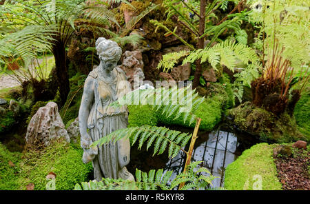 Die Versunkene viktorianischen Fernery an ascog Halle Garten in der Nähe von Rothesay auf der Isle of Bute, Argyll, Schottland. Stockfoto