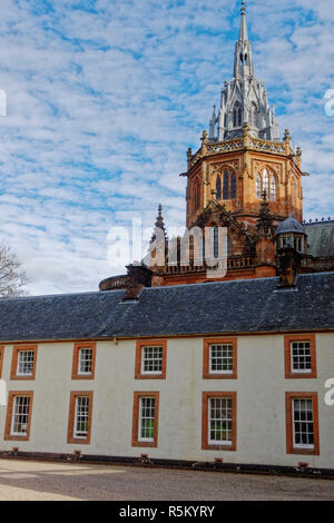 Mount Stuart, eine Gotische viktorianischen Herrenhaus in der Nähe von Rothesay auf der Isle of Bute, Argyll und Bute, Schottland, Großbritannien Stockfoto