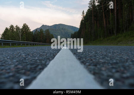 Schönheit Straße M52 genannt Chuiskiy trakt Stockfoto