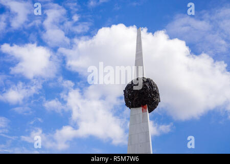 September 22, 2017, Bukarest/Rumänien - Denkmal von reborn auf dem Platz der Revolution von Bukarest in der Innenstadt, für die Herrlichkeit des Helden aus den 1989 r Stockfoto