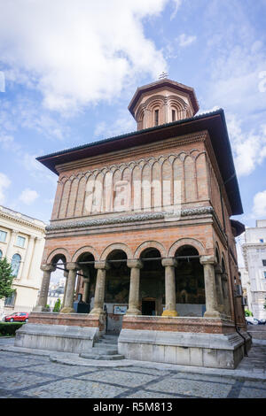 September 22, 2017, Bukarest/Rumänien - cretulescu (Kretzulescu) Kirche, die Orthodoxe Kirche in Brancovenesc Stil, zwischen 1720 und 1722 gebaut Stockfoto