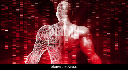 Die genetische Forschung am menschlichen Körper Stockfoto