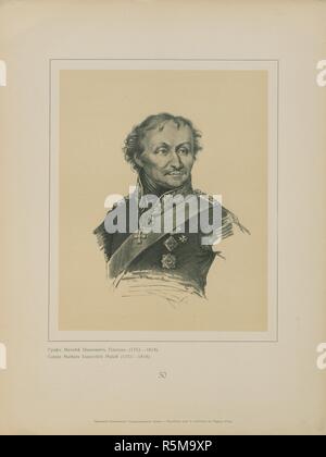 General Graf Matwei Iwanowitsch Platow (1757-1818). Museum: Russische Staatsbibliothek, Moskau. Autor: Saint-Aubin, Louis de. Stockfoto