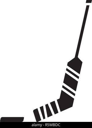 Hockey schwarzes Symbol, Vektor Zeichen auf isolierten Hintergrund. Hockey Konzept Symbol, Abbildung Stock Vektor