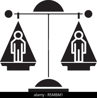 Rechtliche Entscheidung schwarze Symbol, Vektor Zeichen auf isolierten Hintergrund. Rechtliche Entscheidung Konzept Symbol, Abbildung Stock Vektor