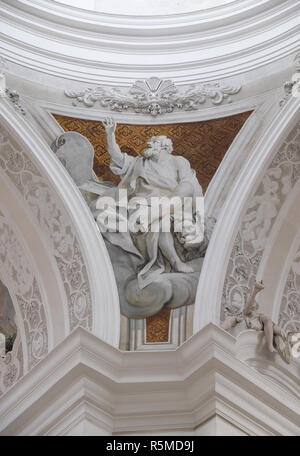 Saint der Evangelist Markus, Fresken von Cosmas Damian Asam in die Basilika von St. Martin und Oswald in Weingarten, Deutschland Stockfoto