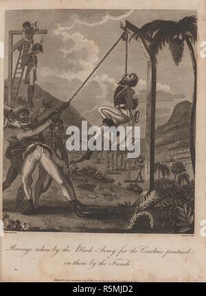 Die haitianische Revolution. Slave Rebellion in der Nacht des 21. August 1791. Museum: private Sammlung. Autor: RAINSFORD, Marcus. Stockfoto