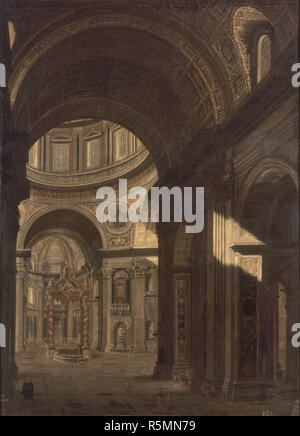 Interieur DE SAN PEDRO DE ROMA - SIGLO XVII-OLEO/LIENZO - 210 x 156 cm - NP 145 - BARROCO ITALIANO. Autor: GAGLIARDI, Filippo. Lage: Museo del Prado - PINTURA. MADRID. Spanien. Stockfoto