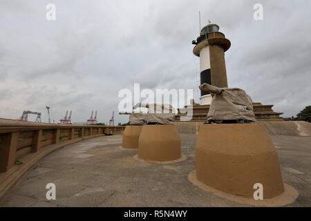 Der Leuchtturm vom Hafen in Colombo in Sri Lanka Stockfoto