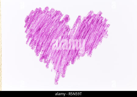 Purple Heart Zeichenstift zeichnen Stockfoto