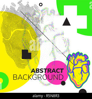 Herz Plakat Hintergrund Stockfoto