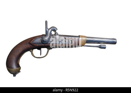 Antike alte altmodischen Pistole Waffenkammer Feuerwaffe Trigger Shoot