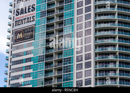 Miami Florida, Midtown, Gebäude, Eigentumswohnung Wohnapartments Gebäude Gebäude Gehäuse, multi, Familie Familien Eltern Kind chil Stockfoto