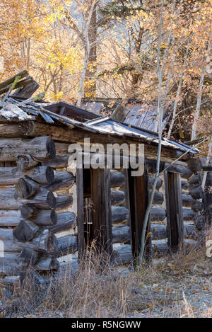 Alte Gebäude in der Geisterstadt Bowdie, Washington. Stockfoto