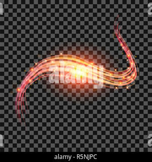 Gelb rot leuchtende Linien Stockfoto