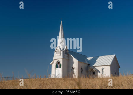 Die historische Sherman Kirche in Lincoln County, Washington. Stockfoto