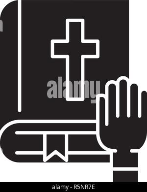 Eid schwarze Symbol, Vektor Zeichen auf isolierten Hintergrund. Eid Konzept Symbol, Abbildung Stock Vektor