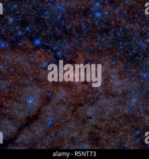 Das galaktische Zentrum der Milchstraße. Infrarot Bild. Stockfoto