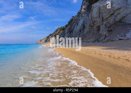 Egremni Strand in Lefkada, Ionion Meer, Griechenland Stockfoto