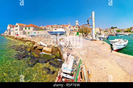 Insel Prvic Sepurine Hafen panorama Stockfoto