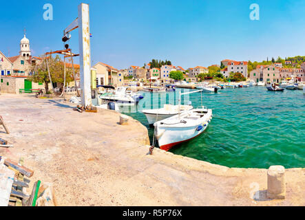 Insel Prvic Sepurine Hafen panorama Stockfoto