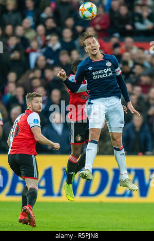 Rotterdam, Niederlande, 2. Dezember 2018 Fußball-niederländischen Eredivisie: Feyenoord v PSV Eindhoven PSV Eindhoven-Player Luuk de Jong Credit: Orange Bilder vof/Alamy leben Nachrichten Stockfoto