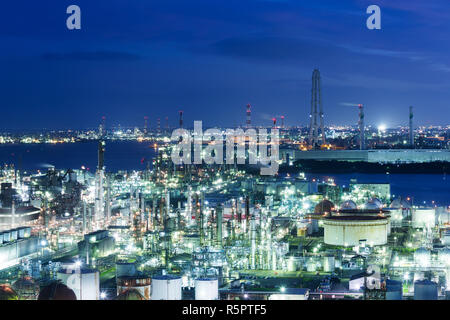 Industrielle Anlagen in Yokkaichi, Japan Stockfoto