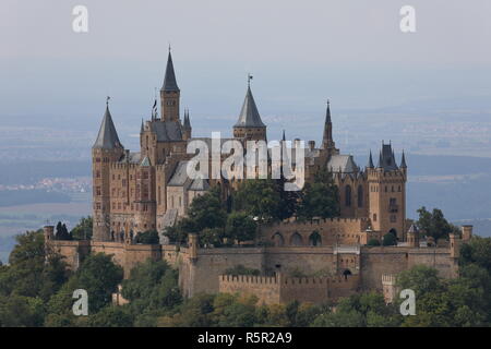 Burg Hohenzollern bei Hechingen in baden wÃ¼rtemberg Stockfoto