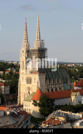 Kathedrale von Zagreb zu Maria Himmelfahrt in Zagreb, Kroatien gewidmet Stockfoto