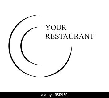 Restaurant Logo Vektor symbol Icon Design. Stockfoto