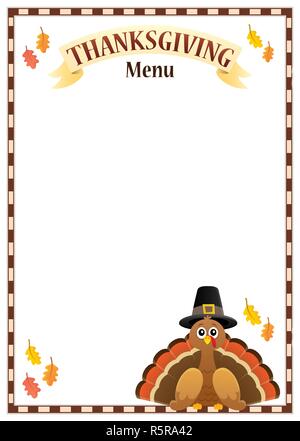 Thanksgiving Menü Thema Bild 3 Stockfoto