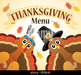 Thanksgiving Menü Thema Bild 6 Stockfoto