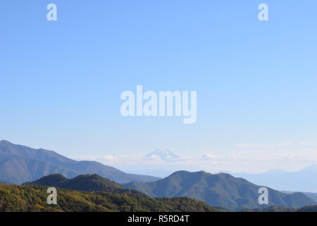 Mount Fuji gesehen von Takao, Tokio, Japan gesehen Stockfoto