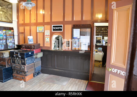 Ticket Office an Bischöfe Lydiard Station, West Somserset Eisenbahn, Großbritannien Stockfoto