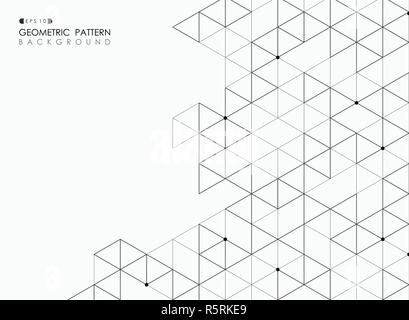 Zusammenfassung von schwarzen Quadrat fünfeckiger geometrische Struktur Gliederung Hintergrund, Vector EPS 10. Stock Vektor