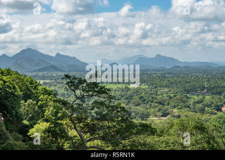 Blick Osten von Lion Rock, Sigiriya, Sri Lanka Stockfoto