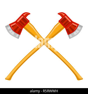 Feuerwehrmann Kreuz Achsen Symbol Stockfoto